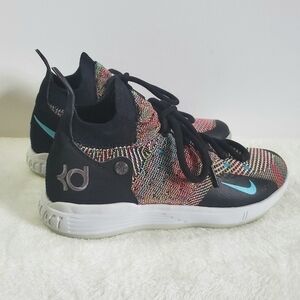 Nike Air Zoom KD 11 Flyknit Nets Multi-colored Basketball Sneaker Youth Size 3.5